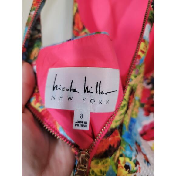 Nicole Miller New with Tag Women's Tropical Paradise Dress Multicolor Size Small - Picture 8 of 13